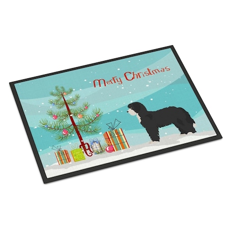 Carolines Treasures 18 x 27 in. Black Sheepadoodle Christmas Tree Indoor or Outdoor Mat CK3868MAT